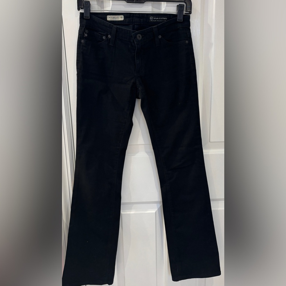 AG Adriano Goldschmied Angelina petite boot cut jeans in black size 24 EUC
